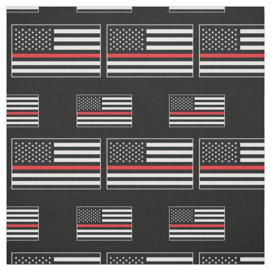 Tissu Feu de pompier mince Red Line American Flag (Échantillon)