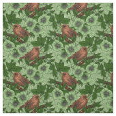 Tissu Feu et hellebore, vert clair (Échantillon)