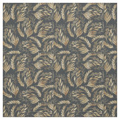 Tissu Feuillage d'or classique Design botanique gris (Échantillon)