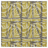Tissu feuillage tropical Formes géométriques vert citron (Échantillon)