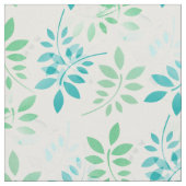 Tissu Feuille bleu vert (Fermer)