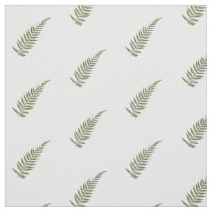 Tissu Feuille botanique pressée de fougère toute coule