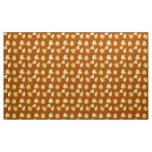 Tissu Feuille d'automne - brun et crème de rouille (Yard)