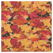 Tissu Feuille d'automne orange rouge de brun jaune (Fermer)