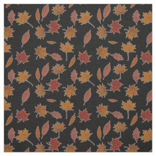 Tissu Feuille d'automne photographique sur la couleur