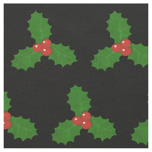 Tissu Feuille de houx (Fermer)