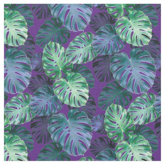 Tissu Feuille de Monstera Tropical (Fermer)