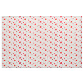 Tissu Feuille d'érable canadienne avec des cœurs sur fon (Yard)