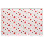 Tissu Feuille d'érable canadienne avec des cœurs sur fon (Fat Quarter)