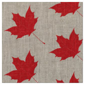 Tissu Feuille d'érable rouge (Fermer)
