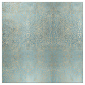 Tissu Feuille d'or sur le léopard bleu (Échantillon)