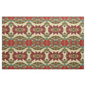 Tissu Feuille et grues de Gingko rouges (Fat Quarter)