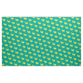 Tissu Feuille jaune sur arrière - plan vert turquoise (Yard)