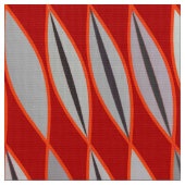 Tissu Feuille moderne de la moitié du siècle, rouge (Fermer)