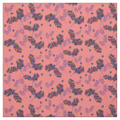 Tissu feuille rose (Échantillon)