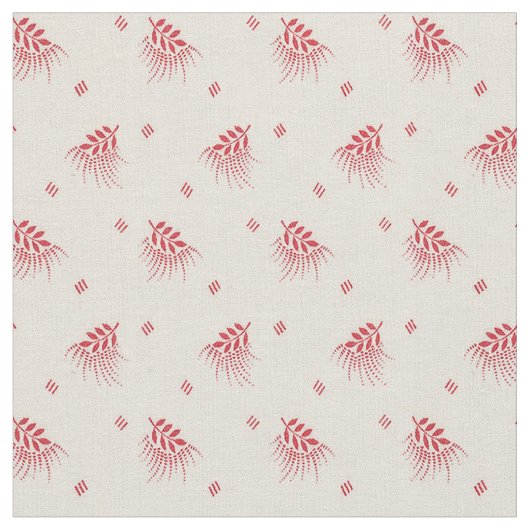 Tissu feuille rouge 1920 (Fermer)