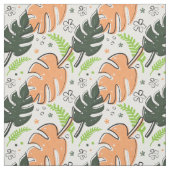 Tissu feuille tropical (Échantillon)
