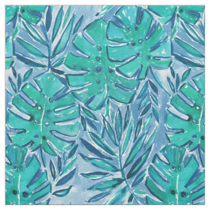 Tissu Feuille tropical de BON de JUJU vert de JUNGLE