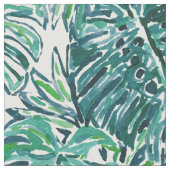 Tissu Feuille tropical de Monstera de vert de VIBRAPHONE (Fermer)