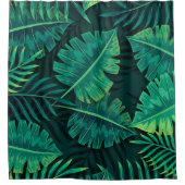 Tissu feuille vert Douche rideau (Devant)