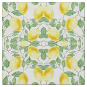 Tissu feuille-vert-jaune-citron-fruit (Échantillon)