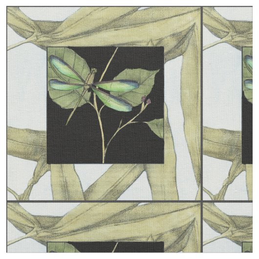 Tissu Feuilles à l'instigation de la libellule par Jenni (Fermer)