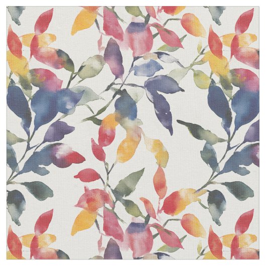 Tissu Feuilles aquarelle (Fermer)