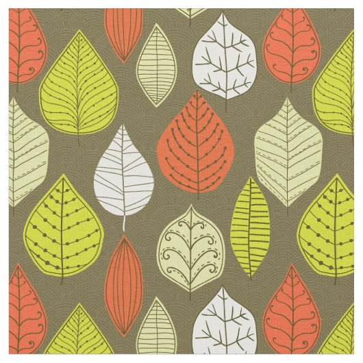 Tissu Feuilles automnales (Fermer)