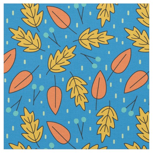 Tissu Feuilles automnales d'automne (Fermer)
