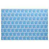 Tissu Feuilles Bleues (Yard)