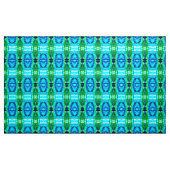 Tissu Feuilles Blue Aqua (Yard)