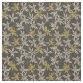 Tissu Feuilles botaniques Complexe maximaliste noir (Échantillon)