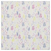Tissu Feuilles botaniques simples dans Purples Blues & Y (Échantillon)