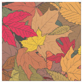 Tissu Feuilles d'automne colorées (Fermer)