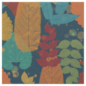 Tissu Feuilles d'automne colorées (Fermer)