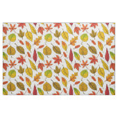 Tissu Feuilles d'automne en blanc (Yard)