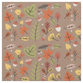 Tissu Feuilles d'automne Motif de la récolte (Fermer)