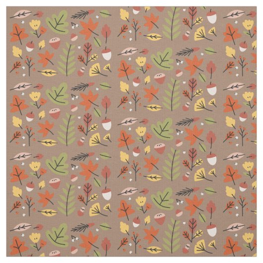 Tissu Feuilles d'automne Motif de la récolte (Échantillon)