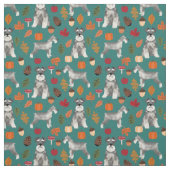Tissu feuilles d'automne schnauzer (Échantillon)
