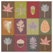 Tissu Feuilles d'automne surpidées (Échantillon)