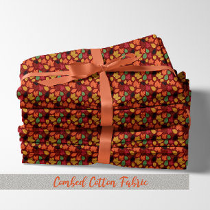 Tissu Feuilles d'automne vibrantes Motif multicolores