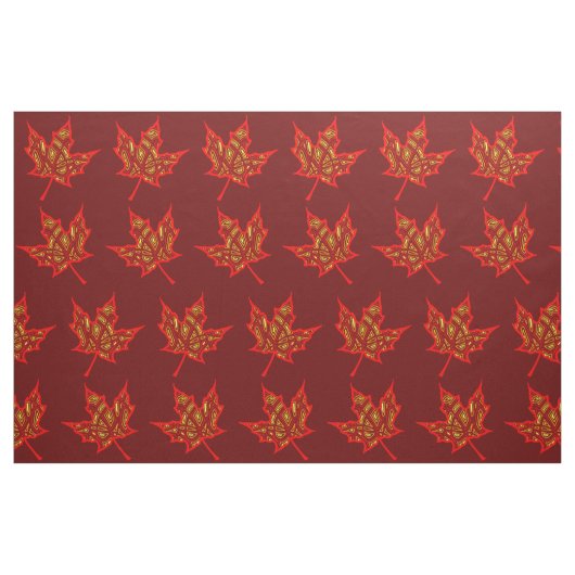 Tissu Feuilles de feu (Fat Quarter)