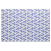 Tissu Feuilles de gingko bleu et blanc (Fat Quarter)