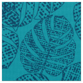 Tissu Feuilles de la monstère bleue. (Fermer)