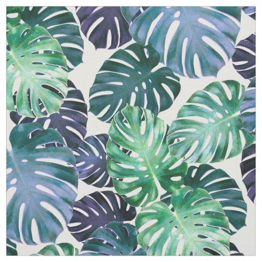 Tissu Feuilles de Monstera Tropical (Échantillon)