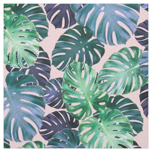 Tissu Feuilles de Monstera Tropical (Échantillon)