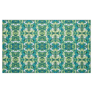 Tissu Feuilles de Monstera Tropical et Banana Blue Green