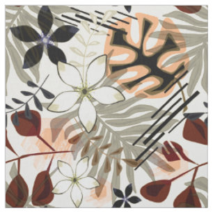 Tissu Feuilles de palmiers et monstères, design, tendanc