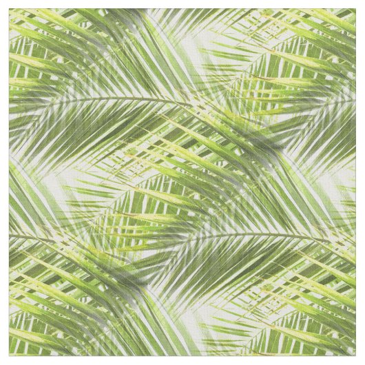 Tissu Feuilles de palmiers verts (Fermer)