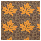 Tissu Feuilles d'érable orange et brun (Échantillon)